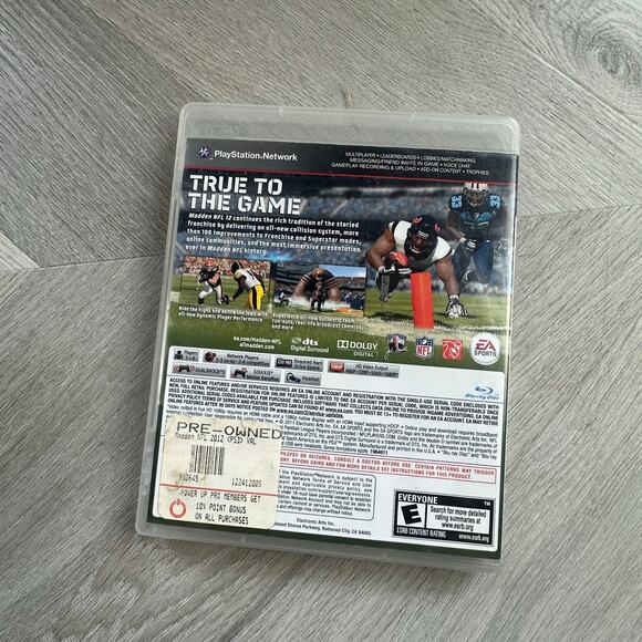 PS3 Madden NFL 12 EA Sports Video Game Football PlayStation 3 Case Included - Picture 2 of 4